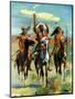 "Indians on Horseback,"November 1, 1929-Paul Strayer-Mounted Giclee Print