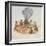 Indians Round a Fire-John White-Framed Giclee Print