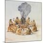 Indians Round a Fire-John White-Mounted Giclee Print