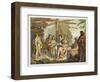 Indians Trading with La Perouse in Canada-G. Bramati-Framed Giclee Print