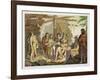 Indians Trading with La Perouse in Canada-G. Bramati-Framed Giclee Print