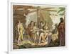 Indians Trading with La Perouse in Canada-G. Bramati-Framed Giclee Print