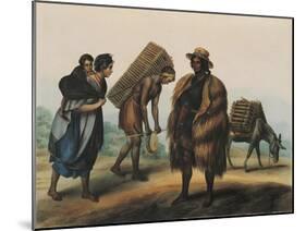 Indians Transporting Coal-null-Mounted Giclee Print