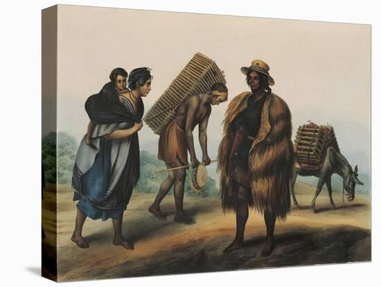 Indians Transporting Coal-null-Stretched Canvas