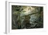 Indians Using a Fallen Tree-Trunk to Cross the Rio Paraiba Do Sul-Jean Baptiste Debret-Framed Giclee Print