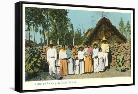 Indians with Shack, Mexico-null-Framed Stretched Canvas