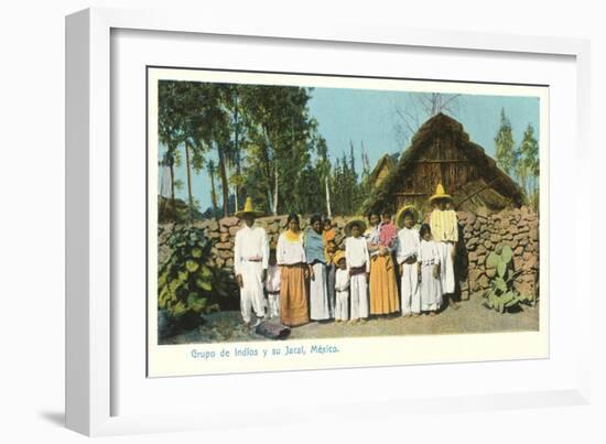 Indians with Shack, Mexico-null-Framed Art Print