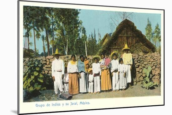 Indians with Shack, Mexico-null-Mounted Art Print