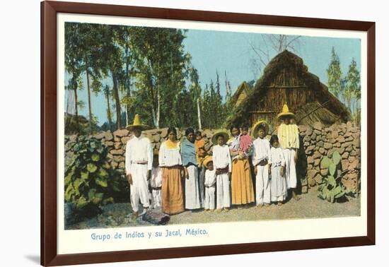 Indians with Shack, Mexico-null-Framed Art Print