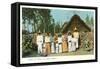 Indians with Shack, Mexico-null-Framed Stretched Canvas