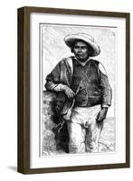 Indigenous Male Inhabitant of Bolivia, South America, 19th Century-Maillart-Framed Giclee Print