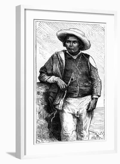 Indigenous Male Inhabitant of Bolivia, South America, 19th Century-Maillart-Framed Giclee Print