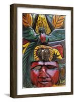 Indigenous Mask Carving-Alison Wright-Framed Photographic Print