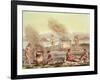 Indigenous Natives from Florida Preparing and Cooking Food-John White-Framed Giclee Print