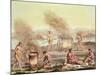 Indigenous Natives from Florida Preparing and Cooking Food-John White-Mounted Giclee Print