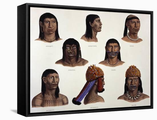 Indigenous People of Amazon, Brazil-null-Framed Stretched Canvas