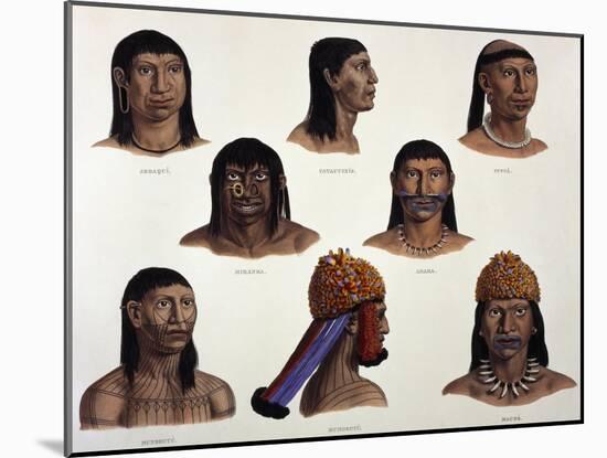 Indigenous People of Amazon, Brazil-null-Mounted Giclee Print