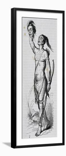 Indigenous Peoples of Caribbean from Life and Voyages of Christopher Columbus-Washington Irving-Framed Giclee Print