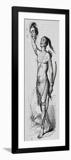 Indigenous Peoples of Caribbean from Life and Voyages of Christopher Columbus-Washington Irving-Framed Giclee Print