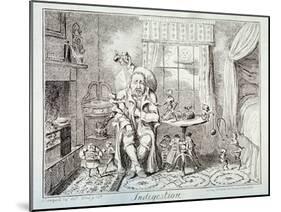 Indigestion, 1835-George Cruikshank-Mounted Giclee Print