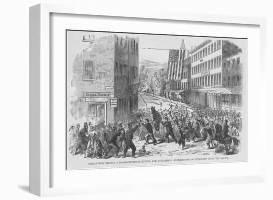 Indignities Heaped on Massachusetts's Editor for Expressing Southern Sympathy-Frank Leslie-Framed Art Print
