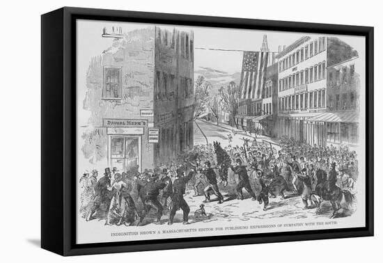 Indignities Heaped on Massachusetts's Editor for Expressing Southern Sympathy-Frank Leslie-Framed Stretched Canvas