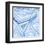 Indigo Agate Abstract I-Megan Meagher-Framed Art Print