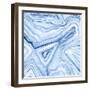 Indigo Agate Abstract I-Megan Meagher-Framed Art Print