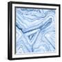 Indigo Agate Abstract I-Megan Meagher-Framed Art Print