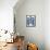 Indigo and Aegean Mid Century Study-Eline Isaksen-Framed Stretched Canvas displayed on a wall