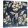 Indigo and Cream Brocade I-Chariklia Zarris-Stretched Canvas