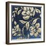 Indigo and Cream Brocade I-Chariklia Zarris-Framed Art Print