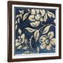 Indigo and Cream Brocade I-Chariklia Zarris-Framed Art Print