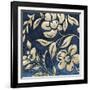 Indigo and Cream Brocade I-Chariklia Zarris-Framed Art Print