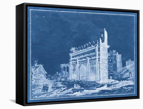 Indigo Antiquities IV-Vision Studio-Framed Stretched Canvas