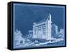 Indigo Antiquities IV-Vision Studio-Framed Stretched Canvas