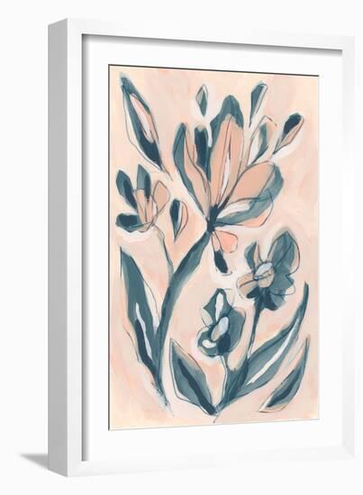 Indigo Blush Garden I-June Vess-Framed Art Print