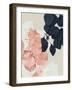 Indigo & Blush Leaves IV-null-Framed Art Print