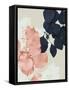 Indigo & Blush Leaves IV-null-Framed Stretched Canvas