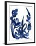 Indigo Brush Blooms II-June Vess-Framed Art Print