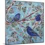 Indigo Buntings-Lauren Moss-Mounted Giclee Print