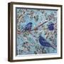 Indigo Buntings-Lauren Moss-Framed Giclee Print