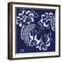 Indigo Carp Katagami I-Vision Studio-Framed Art Print