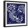 Indigo Carp Katagami I-Vision Studio-Framed Art Print