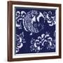 Indigo Carp Katagami II-Vision Studio-Framed Art Print