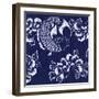 Indigo Carp Katagami II-Vision Studio-Framed Art Print