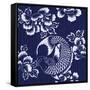 Indigo Carp Katagami III-Vision Studio-Framed Stretched Canvas