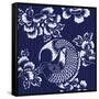 Indigo Carp Katagami III-Vision Studio-Framed Stretched Canvas