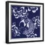 Indigo Carp Katagami III-Vision Studio-Framed Art Print