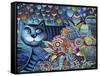 Indigo Cat-Oxana Zaika-Framed Stretched Canvas